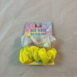 Big Hair Big Dreams Scrunchies Accessories Jumbo Yellow Sheer Neutral Casual